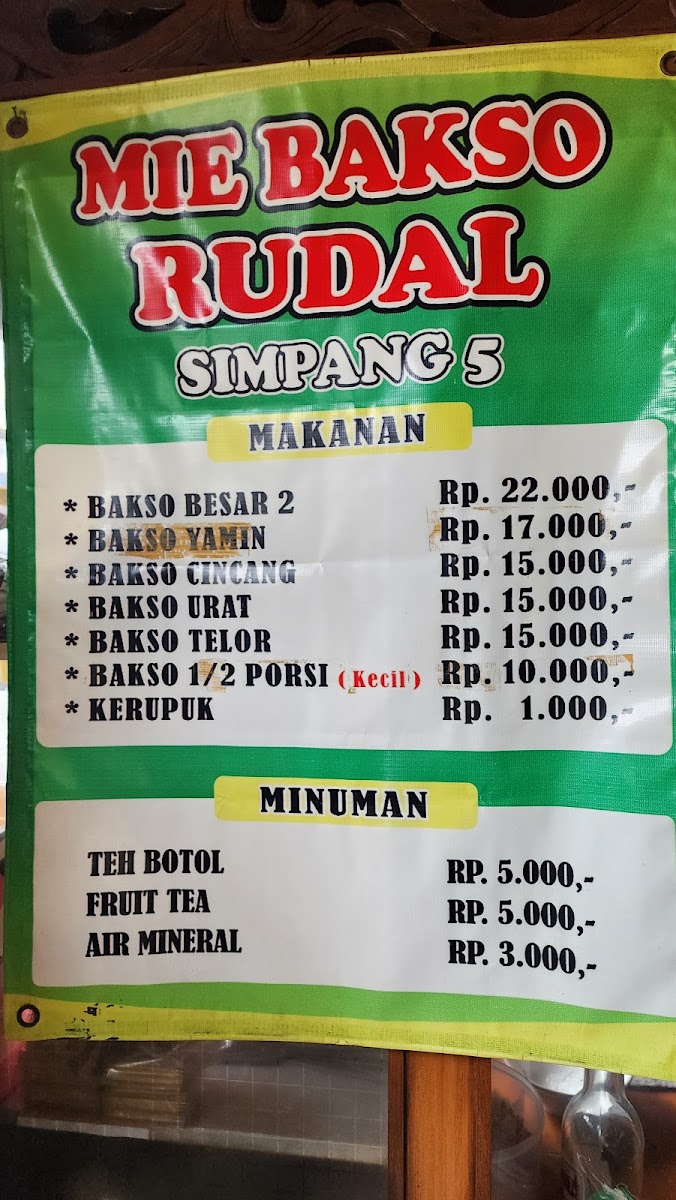 Menu Baso Rudal Simpang 5-1